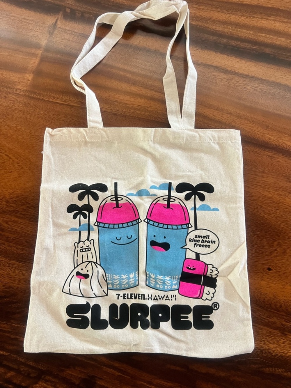 7-Eleven Limited Edition Hawaii Slurpee Tote Bag - Pink & Blue Graphic